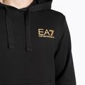 EA7 Emporio Armani Emporio Armani Train Logo Series Hoodie Extended Logo Coft negru/aur tricou cu logo negru/auriu pentru bărbați 3