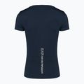 Tricou EA7 Emporio Armani Train pentru femei, de culoare albastru marin strălucitor/logo auriu deschis 2