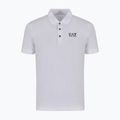 Tricou polo alb EA7 Emporio Armani Train Visibility pentru bărbați EA7 Emporio Armani Train Visibility