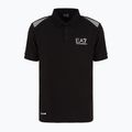 Tricou polo pentru bărbați EA7 Emporio Armani Train 7 Lines negru