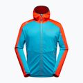 Hanorac pentru bărbați La Sportiva Upendo Hoody tropic blue/ cherry tomato