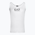 Tricou fără bretele pentru femei EA7 Emporio Armani Train Shiny white/logo black