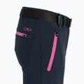 Pantaloni de trekking pentru copii CMP Zip Off blue/fuxia 3