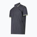 Tricou polo pentru bărbați CMP 34D5987 black/blue 3