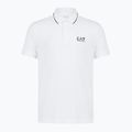 Tricou polo pentru bărbați EA7 Emporio Armani Core Identity Piqué Polo white