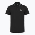 Tricou polo pentru bărbați EA7 Emporio Armani Core Identity Piqué Polo black