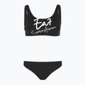 Costum de baie din două piese pentru femei EA7 Emporio Armani Maxi Logo Bikini Top black