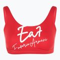 Costum de baie din două piese pentru femei EA7 Emporio Armani Maxi Logo Bikini Top racing red 3