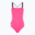 Costum de baie EA7 Emporio Armani Logo Tape One Piece neon pink