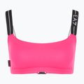 Costum de baie din două piese pentru femei EA7 Emporio Armani Logo Tape Bikini Top neon pink 3