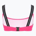 Costum de baie din două piese pentru femei EA7 Emporio Armani Logo Tape Bikini Top neon pink 4