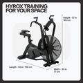 Bicicletă cu rezistență pe aer Centr Air Bike Perform Series Centr x Hyrox black 8