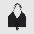 Top pentru femei Kaotiko Tiran Crochet Menorca black 6