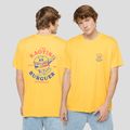 Tricou pentru bărbați Kaotiko Washed Burguer yellow 3