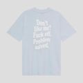 Tricou pentru bărbați Kaotiko Don't Like Me baby blue 2