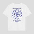 Tricou pentru bărbați Kaotiko Washed Suara Ramen white / blue 2
