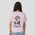 Tricou pentru femei Kaotiko Washed Neverland malva 2