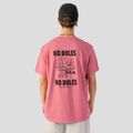 Tricou pentru bărbați Kaotiko Washed No Roles Flower pink flamingo 3
