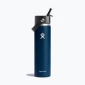 Sticlă termică Hydro Flask Wide Flex Straw 710 ml albastru marin W24BFS464