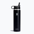 Sticlă termică Hydro Flask Wide Flex Straw 710 ml negru W24BFS001