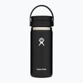 Flacon termic Hydro Flask Wide Flex Sip 470 ml negru W16BCX001