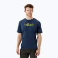 Tricou de trekking Rab Stance Logo SS pentru bărbați  albastru marin QCB-08-DI-S