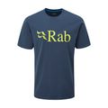 Tricou de trekking Rab Stance Logo SS pentru bărbați  albastru marin QCB-08-DI-S 3