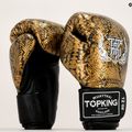 Top King Muay Thai Muay Thai Super Star Air Snake negru / aur mănuși de box negru / aur 6