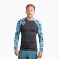 Cămașă de înot pentru bărbați Dakine Hd Snug Fit Rashguard Crew negru și albastru DKA651M0004