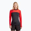 Cămașă de înot pentru femei Dakine Hd Snug Fit Rashguard negru și roșu DKA651W0008