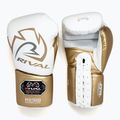 Mănuși de box Rival RS100 Professional white/gold
