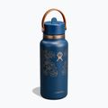 Sticlă termică Hydro Flask Wide Mouth with Flex Straw Cap 946 ml western dark blue 2