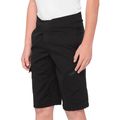 Pantaloni scurți de ciclism pentru copii 100% Ridecamp Youth negru STO-47901-001-22