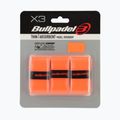 Învelișuri pentru rachete de padel Bullpadel GB-1705 Senso Absorbent 3 buc. fluor orange