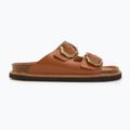 Papuci pentru femei  Genuins Galia Leather Dress camel 2