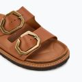Papuci pentru femei  Genuins Galia Leather Dress camel 7