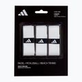 Înveliș pentru rachetă de padel adidas Padel Overgrip Set 3 buc. white