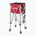 Coș pentru mingi Nox Foldable Balls Basket With Wheels Red