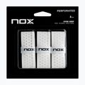 Învelișuri pentru padel NOX Pro Perforated Overgrip 3 pcs. white