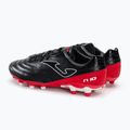 Ghete de fotbal Joma Numero-10 FG pentru bărbați, negru/roșu 3