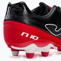 Ghete de fotbal Joma Numero-10 FG pentru bărbați, negru/roșu 8