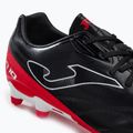 Ghete de fotbal Joma Numero-10 FG pentru bărbați, negru/roșu 9