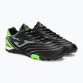 Ghete de fotbal Joma Aguila TF pentru bărbați, negru/verde fluor 4