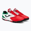 Ghete de fotbal Joma Cancha TF pentru bărbați roșu/alb/verde 4