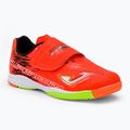 Joma Super Copa IN coral/verde fluor pentru copii ghete de fotbal pentru copii
