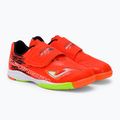 Joma Super Copa IN coral/verde fluor pentru copii ghete de fotbal pentru copii 4