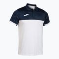 Tricou polo pentru bărbați Joma Montreal, alb/maroiaz 2