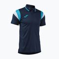 Tricou de tenis pentru bărbați Joma Terra Polo dark navy/turquoise fluor 3