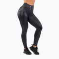 Colanți pentru femei NEBBIA Glossy Look Bubble Butt volcanic black