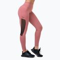 Jambiere de antrenament pentru femei NEBBIA Mesh High-Waist vechi trandafir vechi